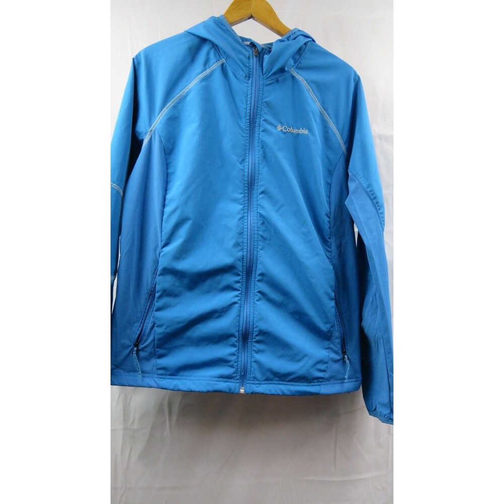 Columbia Windbreaker Size Extra Large (XL) Womens Full Zip With Hood Blue